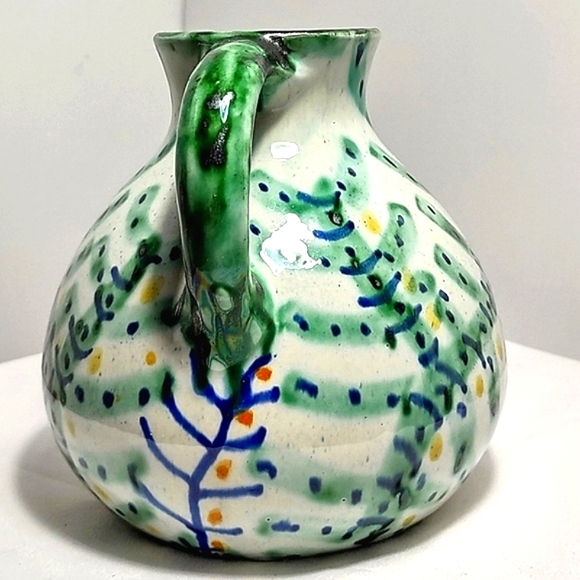 Vintage Studio Pottery Art Denmark RAS 79 Pitcher Vase 5" x 5" Signed Red Clay - Picture 6 of 9